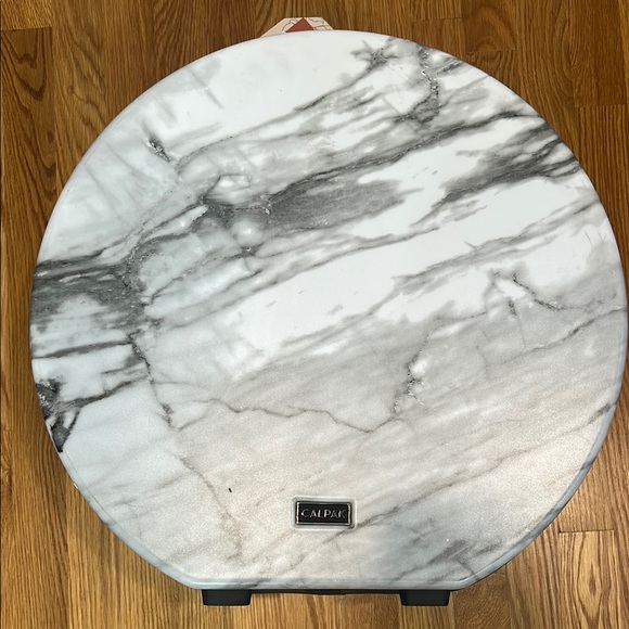 Calpak Handbags - Calpak Baye Gray Milk Marble Round travel Luggage 20” x 19”x17.5” new